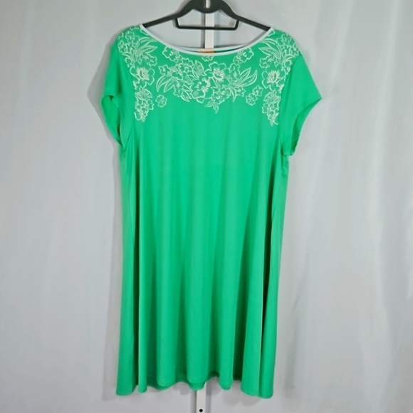 Ruby Rd Green Dress Size Large - Picture 1 of 7